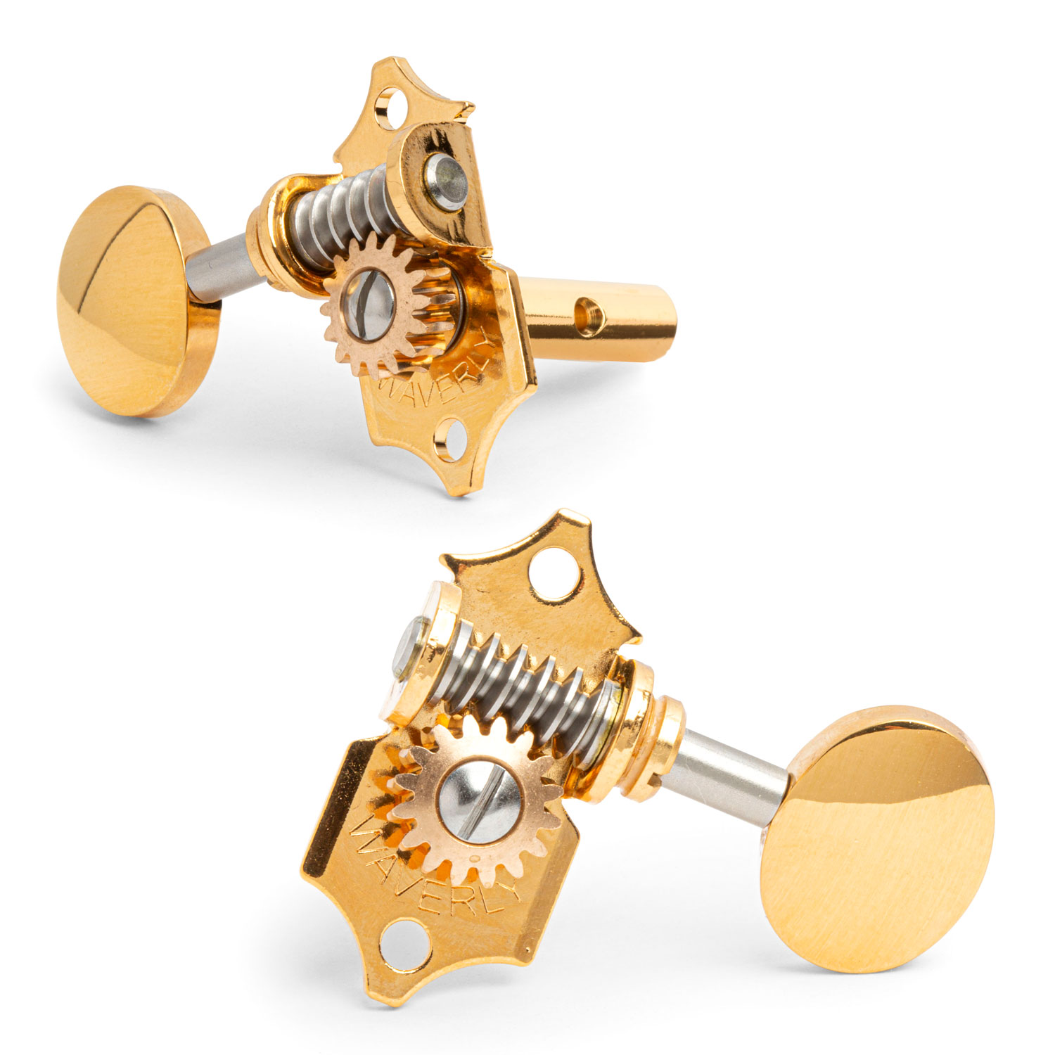 Tuners de guitare Waverly avec boutons ovales vintage pour têtes à fentes