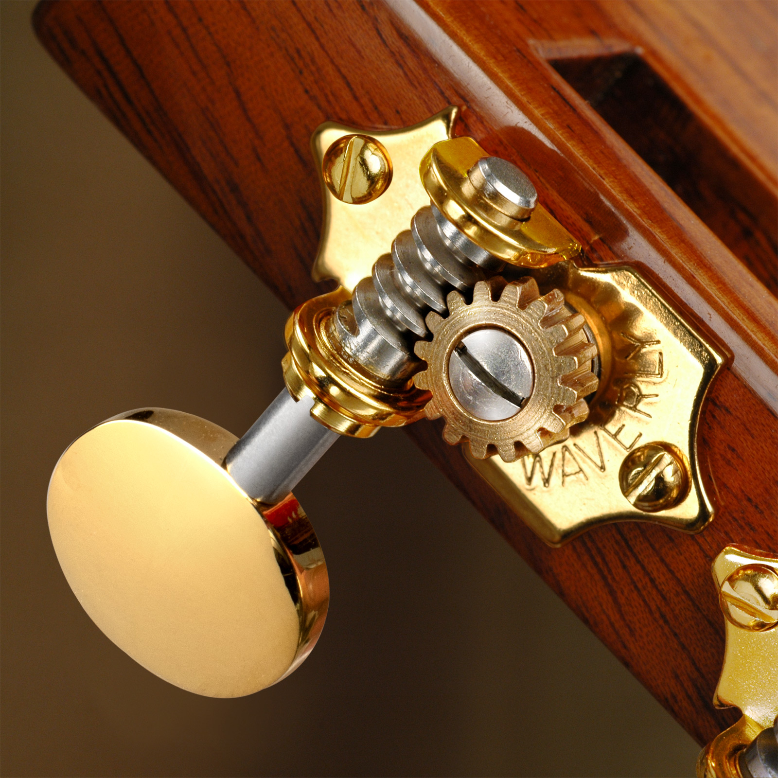 Tuners de guitare Waverly avec boutons ovales vintage pour têtes à fentes