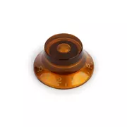 Bouton de cloche pour chapeau supérieur, ambré, pour axe rotatif de potentiomètre moleté fin (CTS)