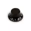 Bouton de cloche Top Hat, noir, pour axe rotatif de potentiomètre moleté fin (CTS) Bouton de cloche Top Hat, noir, pour axe rotatif de potentiomètre moleté fin (CTS)