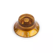 Bouton de cloche Top Hat, doré, pour axe rotatif de potentiomètre moleté fin (CTS)