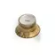 Bouton réfléchissant Top Hat Bell, doré, moleté fin pour CTS Bouton réfléchissant Top Hat Bell, doré, moleté fin pour CTS