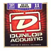 Dunlop 80/20 Cordes de guitare acoustique bronze, lumière moyenne