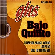 GHS Cordes de guitare acoustiques Bajo Quinto à bout en boucle, Phosphor Bronze