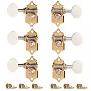 Tuners de guitare à rapport élevé Waverly avec boutons ivoroïdes pour têtes d’ancrage solides, titane, 3L/3R