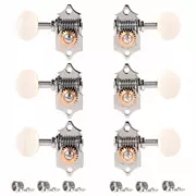 Tuners de guitare Waverly à rapport élevé avec boutons ivoroïdes pour têtes de cheville pleines, nickel, 3L/3R