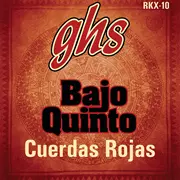 Bajo Quinto à boucle revêtue GHS Cordes de guitare acoustique, Cuerdas Rojas, acier inoxydable revêtu rouge
