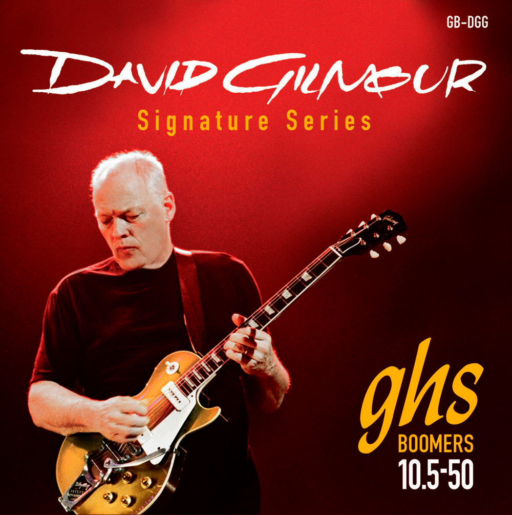 GHS Boomers David Gilmour Signature Series Cordes de guitare électrique, Ensemble rouge, 10,5 - 50