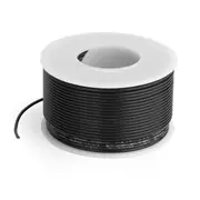 Fil de raccordement de guitare non blindé, noir, rouleau de 30 mètres