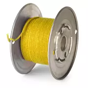 Fil de poussée Vintage à noyau solide - 50 pieds, Jaune, 20 Gauge