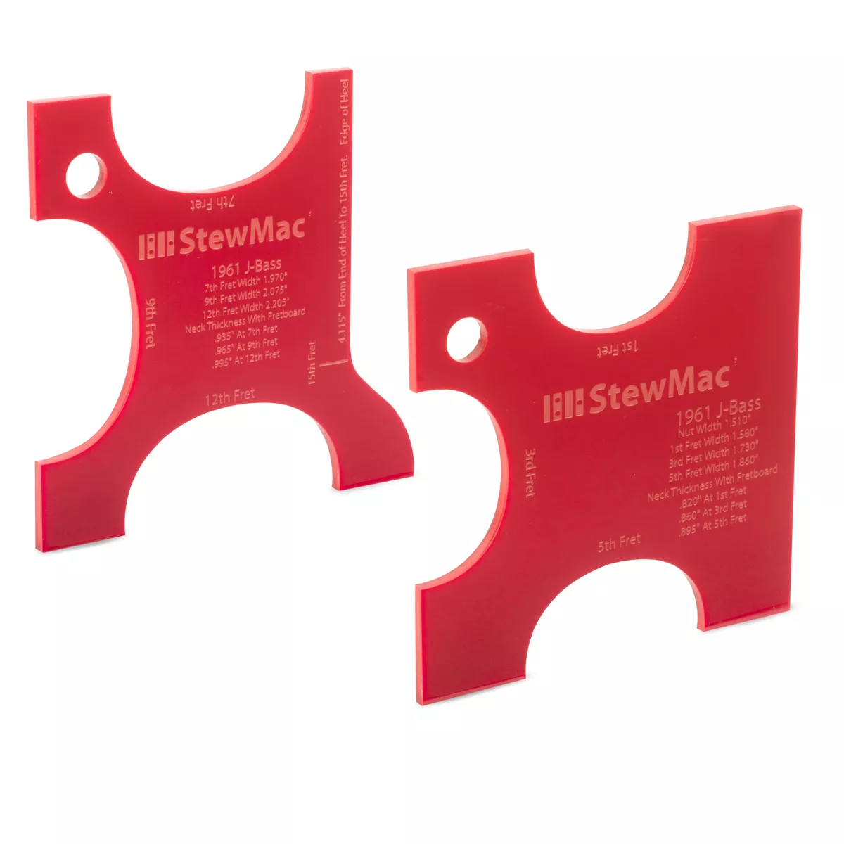 Gabarits de mise en forme du cou pour les basses Gabarits de mise en forme du cou pour les basses