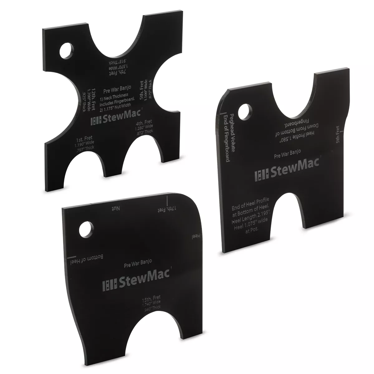 Gabarits de mise en forme du cou pour Banjo Gabarits de mise en forme du cou pour Banjo