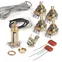 Kit de câblage Premium pour Gibson® ; Les Paul® ; Guitar, potentiomètres CTS à arbre standard et Switchcraft doré sélecteur Kit de câblage Premium pour Gibson® ; Les Paul® ; Guitar, potentiomètres CTS à arbre standard et Switchcraft doré sélecteur