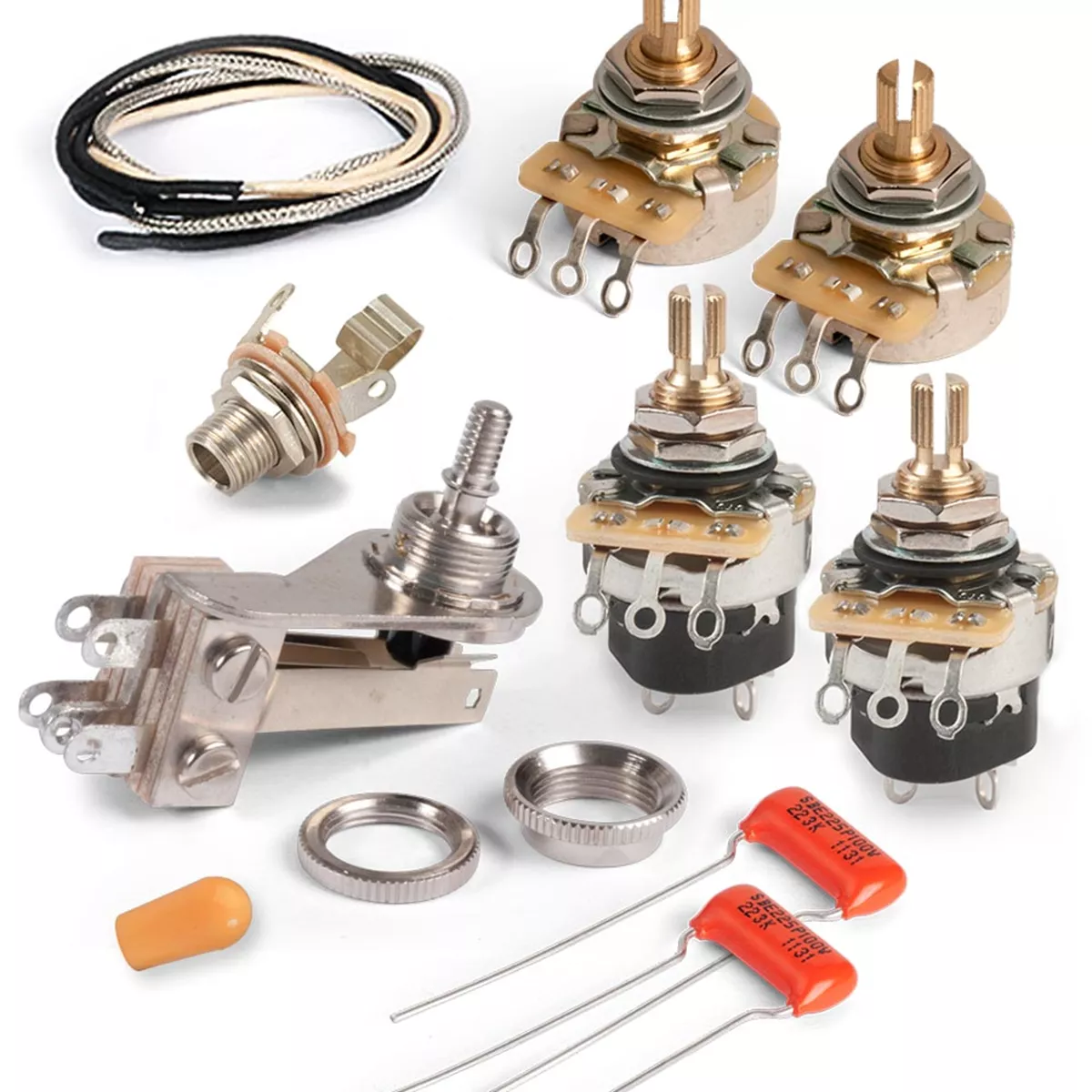 Kit de câblage Premium pour Gibson® ; SG® ; avec Potentiomètres Push-Pull Kit de câblage Premium pour Gibson® ; SG® ; avec Potentiomètres Push-Pull