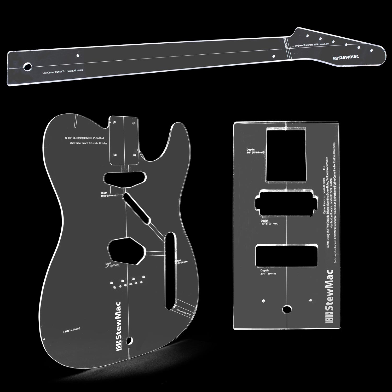 Modèle de défonçage pour Telecaster vintage