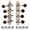 Golden Age Tuners Mandolin style F, nickel vif avec boutons noirs Golden Age Tuners Mandolin style F, nickel vif avec boutons noirs