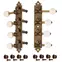 Golden Age Tuners Mandolin style F, laiton Relic avec boutons ivoroïdes Golden Age Tuners Mandolin style F, laiton Relic avec boutons ivoroïdes