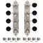 Golden Age Mandolin Tuners de style A, nickel vif avec boutons noirs Golden Age Mandolin Tuners de style A, nickel vif avec boutons noirs