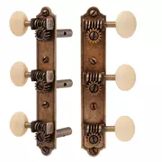 Tuners de restauration Golden Age pour guitare à tête ajourée - Extrémité pagode, laiton Relic