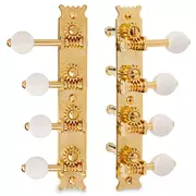 Régleurs de restauration Golden Age pour mandolines de type F à trou ovale, dorés, boutons ivérooïdes