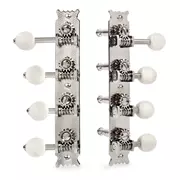 Tuners de restauration Golden Age pour mandolines de type F à trou ovale, nickel brillant, boutons pour chaux