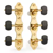 Tuners à guitare classiques Golden Age, dorés avec boutons en ébène
