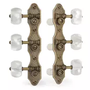 Tuners de guitare classiques Golden Age, laiton relique avec boutons nacrés