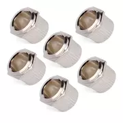 Bagues mécaniques de style vintage, Hex conique, nickel, jeu de 6