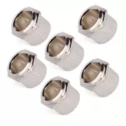 Bagues mécaniques de style vintage, Hex droites, nickel, jeu de 6