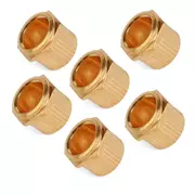 Bagues mécaniques de style vintage, Hex droites, dorées, ensemble de 6