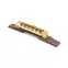 Pont Tune-o-matic pour guitare Archtop, Or sur bois de rose indien Pont Tune-o-matic pour guitare Archtop, Or sur bois de rose indien