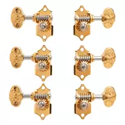 Tuniques à guitare Waverly avec boutons gravés pour têtes de cheville pleines, or, 3L/3R