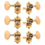 Tuners de guitare Waverly avec boutons en grains de beurre pour têtes à fente, Or, 3L/3R