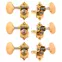 Tuners de guitare Waverly avec boutons en grains de beurre pour têtes à fente, Or, 3L/3R Tuners de guitare Waverly avec boutons en grains de beurre pour têtes à fente, Or, 3L/3R