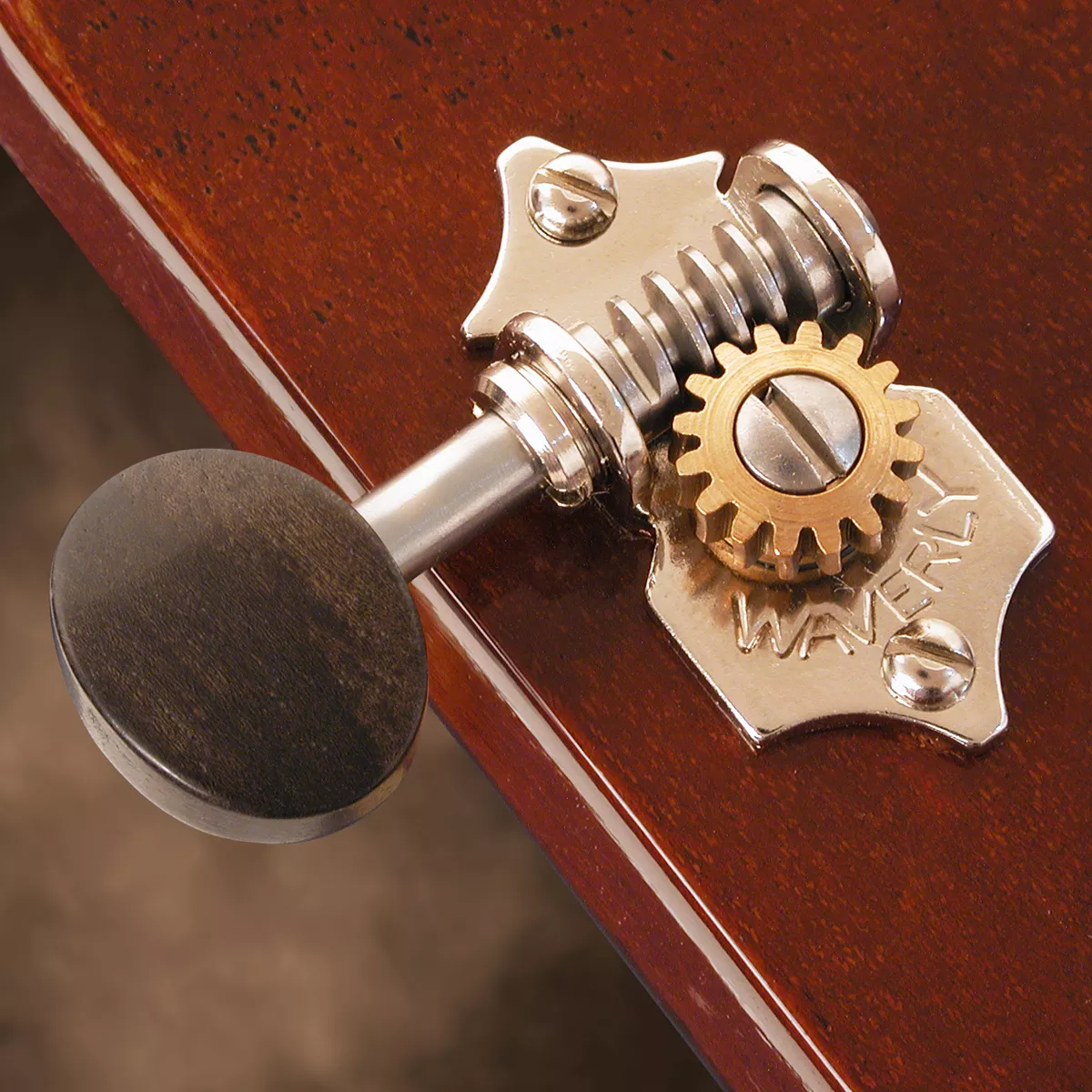 Mécaniques Waverly à tête en ivoire pour guitares à tête pleine Mécaniques Waverly à tête en ivoire pour guitares à tête pleine