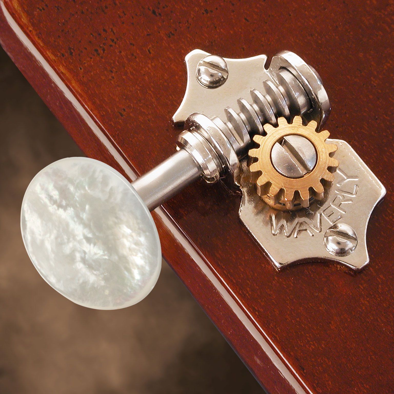 Mécaniques Waverly à tête en perle pour guitares à tête pleine