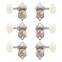 Tuners à la guitare Waverly avec boutons aux grains de beurre ivoroïde pour têtes de seigle pleines, nickel, 3L/3R Tuners à la guitare Waverly avec boutons aux grains de beurre ivoroïde pour têtes de seigle pleines, nickel, 3L/3R