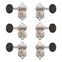 Tuners de guitare Waverly avec boutons en ébène pour têtes à fente, nickel, 3L/3R Tuners de guitare Waverly avec boutons en ébène pour têtes à fente, nickel, 3L/3R