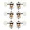 Tuners de guitare Waverly avec boutons blancs pour têtes de cheville pleines, nickel, 3L/3R Tuners de guitare Waverly avec boutons blancs pour têtes de cheville pleines, nickel, 3L/3R