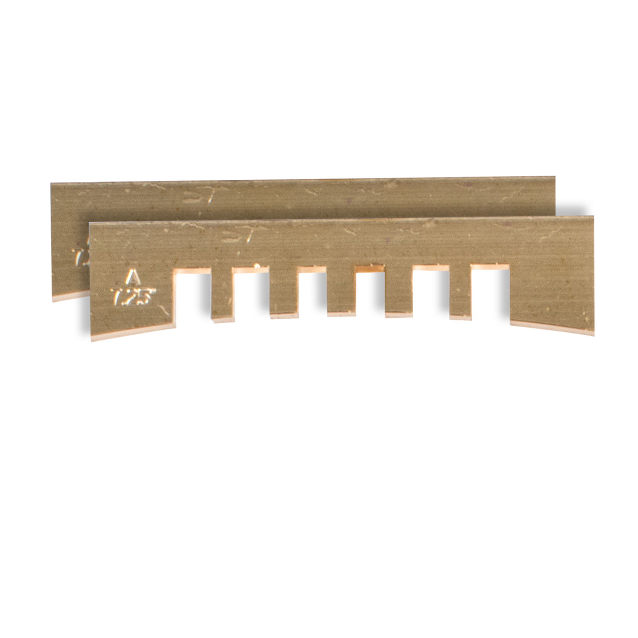 Notched Fret Press Inserts, 7.25" radius, set of 2