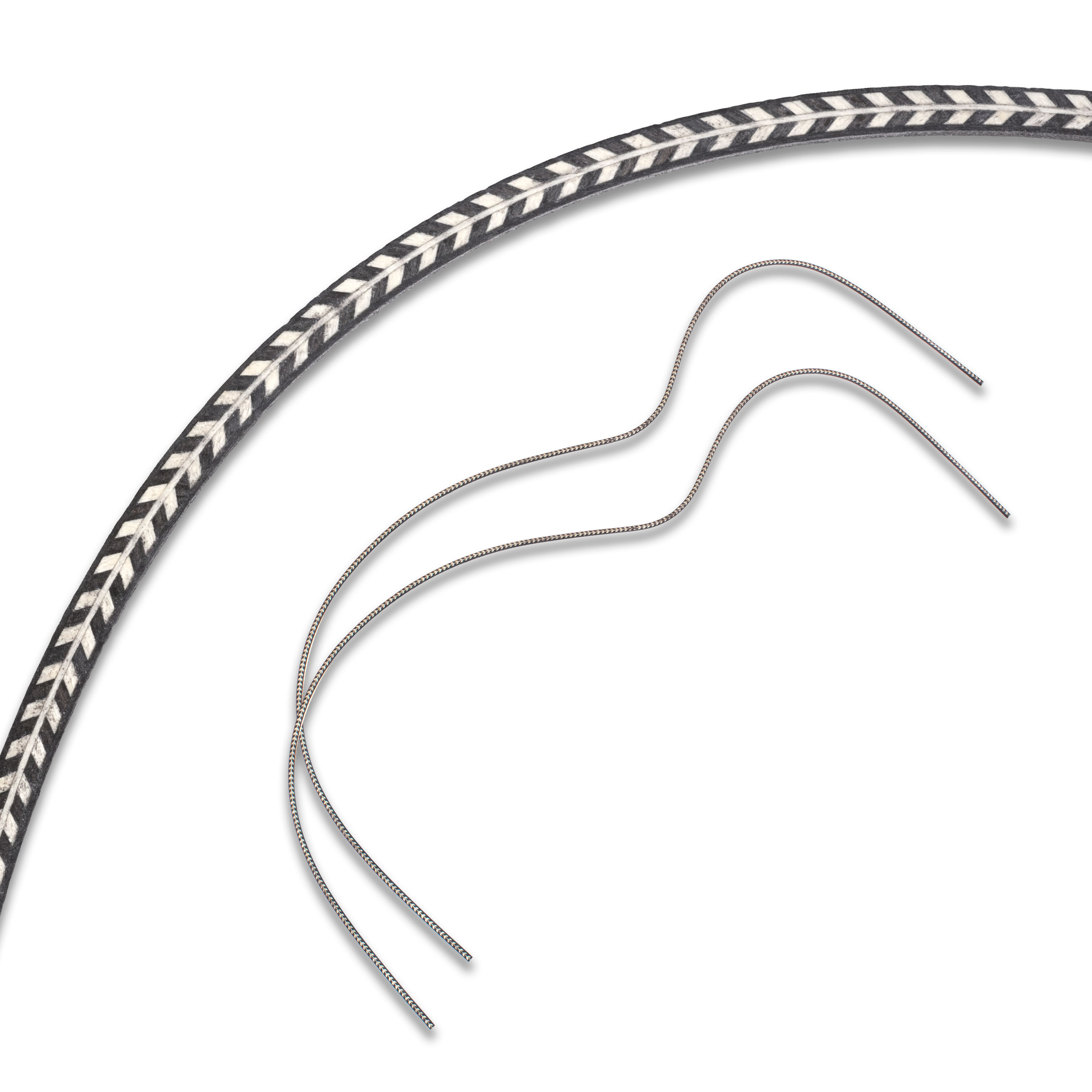 Purfling à Herringbone plié, lot de 2