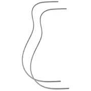 filet à Herringbone plié, lot de 2, forme Dreadnought