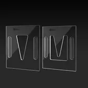 Gabarits d’acheminement de l’articulation du col acoustique, queue d’aronde, jeu de 2