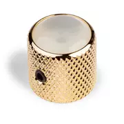 Une molette bombée avec dessus en perle, dorée