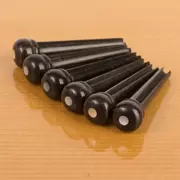 Goupilles de pont Waverly en ébène avec incrustation Shell, fendues avec pois nacrés, ensemble de 6