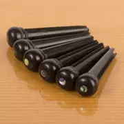 Goupilles de pont Waverly en ébène avec insert Shell, fendues avec point en ormeau, jeu de 6