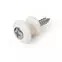 Bouton de sangle de guitare Waverly, bouton blanc, vis chromée Bouton de sangle de guitare Waverly, bouton blanc, vis chromée