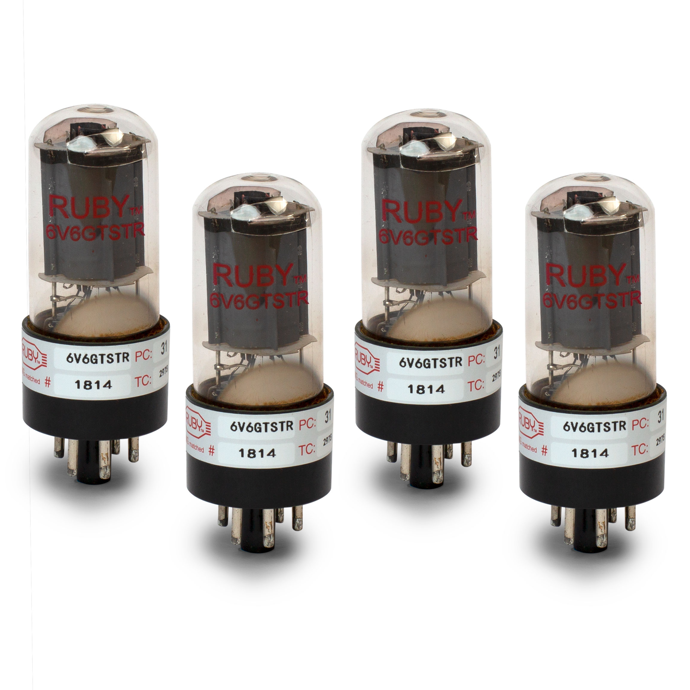 Tubes Ruby 6V6GTSTR tube de puissance, quadruple assorti