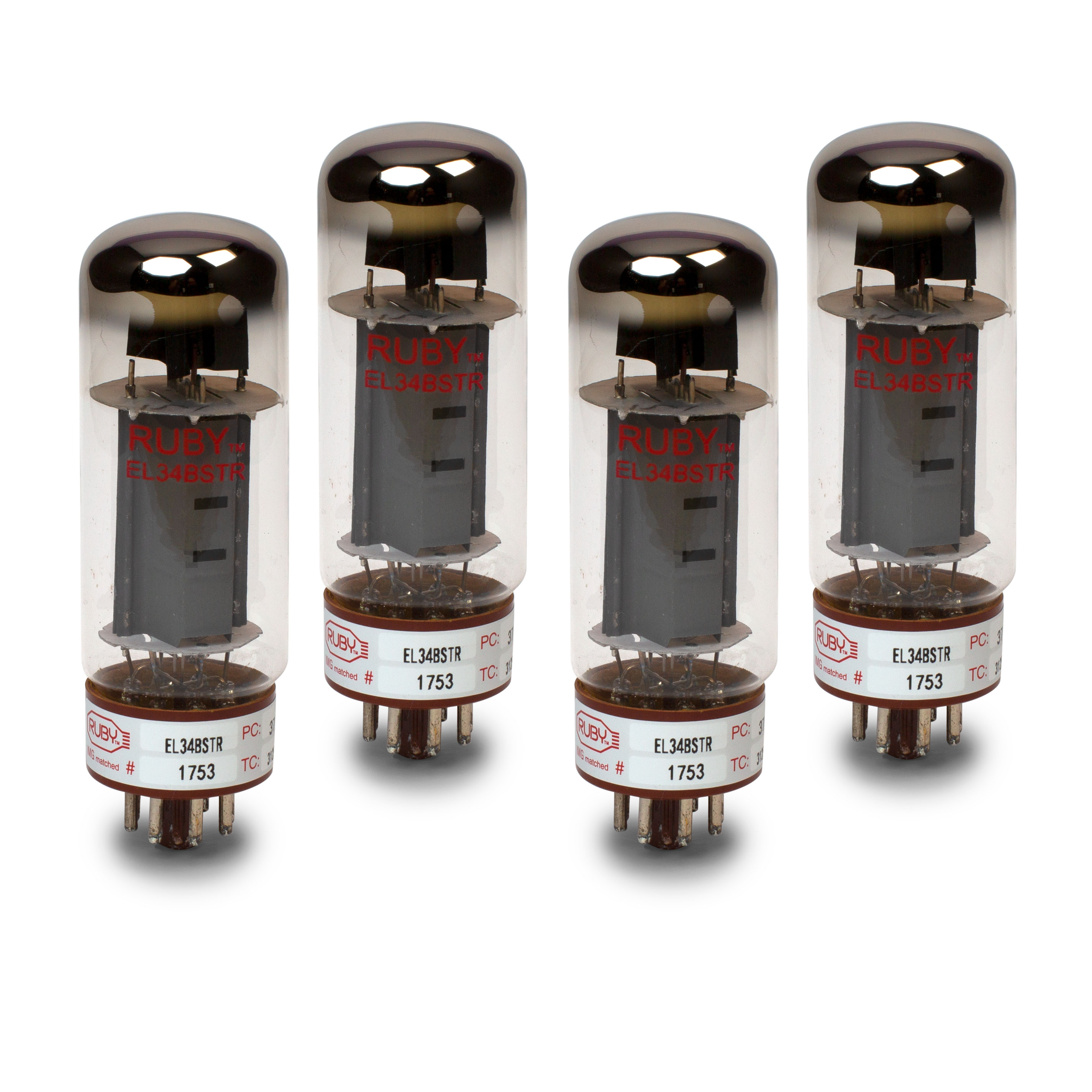 Tubes Ruby EL34BSTR tube de puissance, quadruple assorti