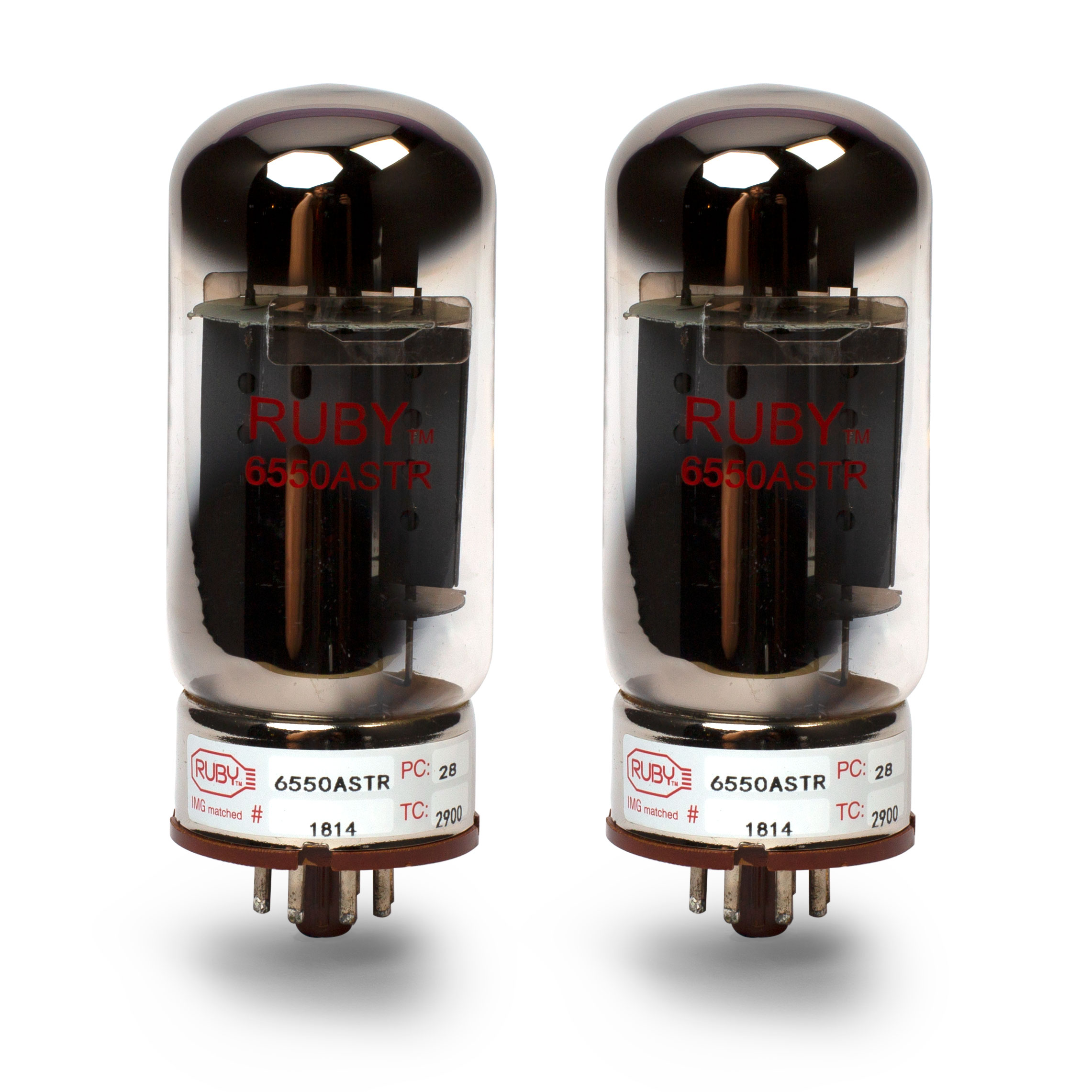 Tubes Ruby 6550ASTR Power Tubes, paire assortie